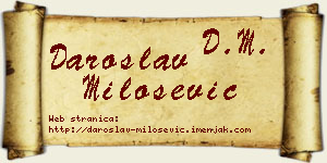 Daroslav Milošević vizit kartica